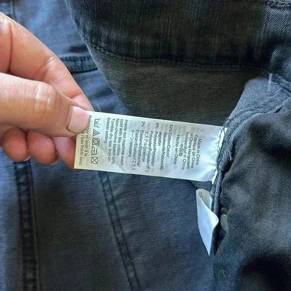 Madewell 10 Inch High Rise Skinny Jeans Button Front Black Plus Sz 36 Petite - Picture 6 of 10